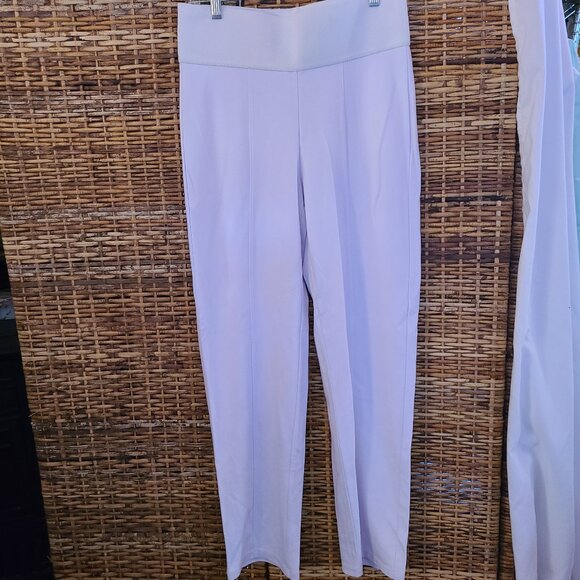 ADX ALLISON DALEY EXPRESS Slims White Pants Wide Elastic Band Sz L 14-16 - Picture 2 of 6